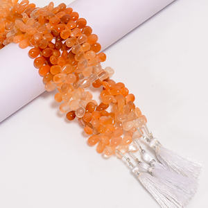 ลูกปัดควอทซ์ส้มเขียวหวานลูกปัดควอทซ์ลูกแพร์ส้มเขียวหวานลูกปัดพลอยควอตซ์ลูกปัดควอทซ์ส้มเขียวหวานสำหรับทำเครื่องประดับ - Product Image 6