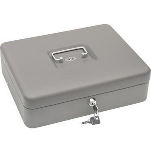 Caja de Seguridad WEDO Standard PLUS, 30 x 9 x 24 cm, 4 Compartimentos para Billetes y 8 para Monedas, Lámina de Acero con Cerradura - Product Image 1