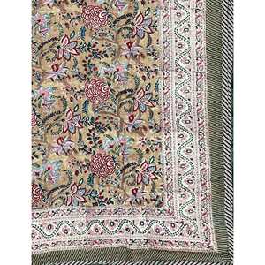 Colcha de Algodón Estampada a Mano de Alta Calidad, Colcha Kantha Hecha a Mano para el Hogar, Diseño Floral de Patchwork para Verano e Invierno - Product Image 2