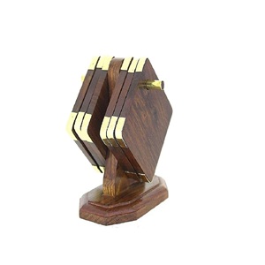 Posavasos de Madera Creativos – Posavasos Cuadrados de Lujo para Bebidas y Tazas, para Uso en el Hogar, Hotel y Cocina - Product Image 6