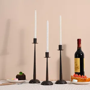 Chandelier conique vintage en métal noir, accessoire décoratif de mariage de noël pour la décoration de la maison de table de salon - Product Image 3