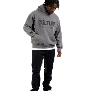 Sudadera con capucha informal de alta calidad para hombre, logotipo de letra esencial, suéter de estilo de pecho de doble línea, sudaderas con capucha sueltas para hombre - Product Image 4