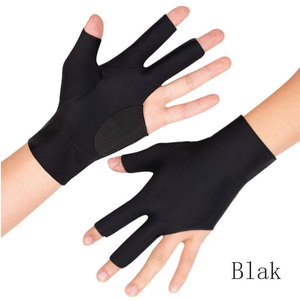 Custom Durable Non-Slip Breathable 3 Finger Billiard Accessories Snooker <b>Gloves</b> for Professional Table Player - Product Image 2