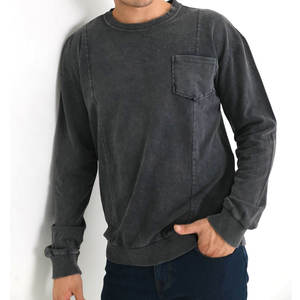 Nueva moda Wear Plain Acid Wash Sudadera para hombres Mejor proveedor Custom Color Men Acid Wash Sudadera Basics Sudaderas - Product Image 4