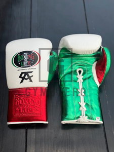 Guantes de Boxeo de Cuero Vacuno Genuino de Primera Calidad, Sin Boxeo No Hay Vida, Correa de Muñeca Ajustable, Dedos Completos - Product Image 4