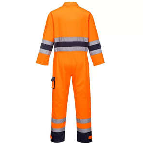 Traje de Seguridad Reflectante de Alta Visibilidad, Impermeable, Talla Grande, con Cremallera Resistente al Viento, para Trabajadores de la Construcción - Product Image 2