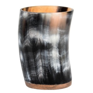 Tasse à boire en corne naturelle de la meilleure qualité, toutes tailles et logo personnalisé avec agate disponible - Product Image 2