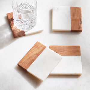 Posavasos de madera y mármol de nuevo diseño personalizado al por mayor para bebidas, logotipo impreso personalizado, precio más bajo de alta calidad - Product Image 5