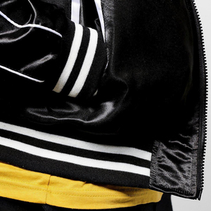 Veste en satin pour homme, style streetwear personnalisé 2025, col montant, 100% satin, qualité supérieure pour l'hiver - Product Image 6
