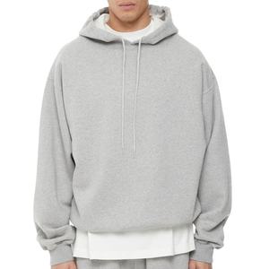 Sudadera con capucha de algodón pesado para hombre, diseño de logotipo personalizado, hombro caído, sudaderas lavadas vintage, sudaderas con capucha de gran tamaño para hombre - Product Image 1