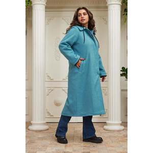 Abrigo de Invierno Acolchado con Capucha para Hombre, Talla Grande, Color Turquesa, Marca RMG - Prenda Exterior Cómoda y Cálida con Capucha Desmontable - Product Image 2