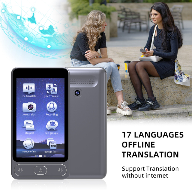 New Arrival D10 138-Language Audio Voice Translator Desktop Smart AI Photo Translation Android OS Touch Screen 3.1-inch 1G+16G