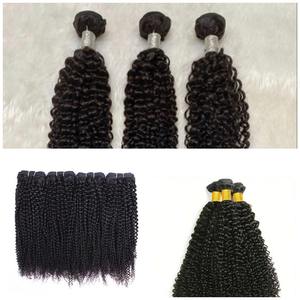 Trames de cheveux bruts bouclés birmans Remy d'aspect naturel, idéales pour les extensions de cheveux et les perruques - Product Image 6