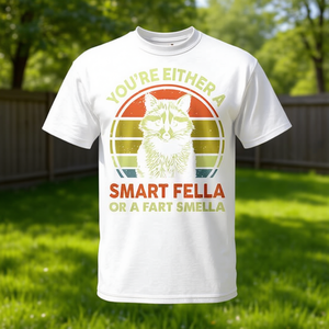 Camiseta Raccoon Smart Fella Or Fart Smella para mujer, camiseta gráfica divertida, manga corta, cuello redondo, para adultos - Product Image 3