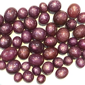 ผลออปติคอลปรับเทียบสายหกรังสีของอินเดียพลอยทับทิมดาวทับทิมธรรมชาติผ่านการรับรองคุณภาพสูง - Product Image 4