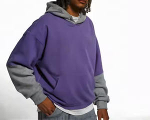 เสื้อฮู้ดแบบสวมหัวโอเวอร์ไซส์ผ้าคอตตอน100% GSM 420สำหรับผู้ชายใส่โลโก้ได้ตามต้องการ - Product Image 3