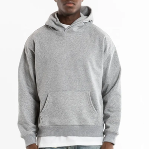 Sudaderas con capucha de felpa francesa en blanco personalizadas de alta calidad para hombres, ropa de calle, sudaderas con capucha de hombro caído de gran tamaño para fábrica - Product Image 6
