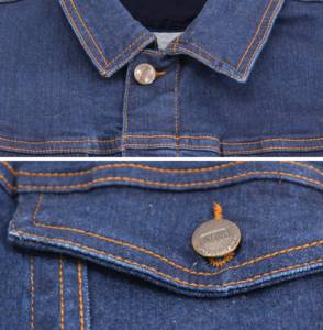 เสื้อแจ็กเก็ตยีนส์สำหรับผู้ชาย,เสื้อแจ็กเก็ตยีนส์ทรัคเกอร์ยืดได้หลายกระเป๋าแบบคลาสสิกสำหรับผู้ชายขายส่งและปรับแต่ง - Product Image 5