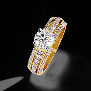 Premium 0.80 Carat Lab Grown Diamond Wide Band <b>Ring</b> in Gold Statement Design Fine Jewelry - Product Image 4