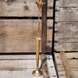 Jarrón de Piso de Metal Dorado Delgado de Lujo para Decoración de Mesa de Centro, Decoración de Eventos, Decoración del Hogar y Recepción de Bodas de la India - Product Image 4