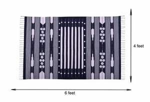 Alfombras Kilim de algodón 100% hechas a mano, alfombra Dhurrie con estampado de corredor para sala de estar, dormitorio, hoteles, juegos de alfombras multiusos - Product Image 4