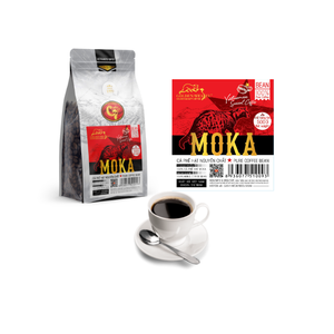 Hucafood เมล็ดกาแฟมอคค่าสีทองคั่ว100% เวียดนามเกรดพรีเมี่ยม - Product Image 4