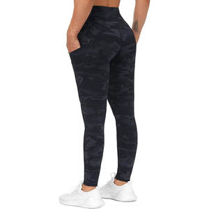 Women's High-Waisted Fitness Pants Solid <b>Pattern</b> Hip-Lifting Tights GYM and Yoga <b>Leggings</b> - Product Image 4