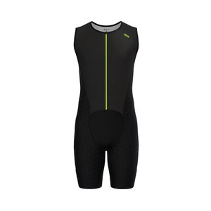 Combinaison de triathlon sans manches pour homme, noir jais, avec short à bretelles et collants intégrés - Product Image 3