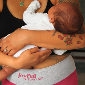 Ropa Interior de Compresión de Cintura Alta Joyful + Tired AF - 95% Algodón 5% Elastano Fucsia/Negro - Product Image 1