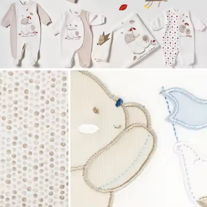 100% coton imprimé et brodé mignon unisexe Jersey bébé barboteuses marque de gros italienne pour l'exportation en vrac - Product Image 6