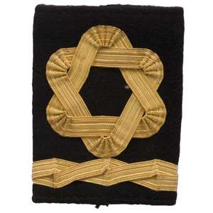 Épaulettes de marine à enfiler, rangs militaires, en fil métallique tressé 10 mm, à dos en feutre noir, pour blazer, broderie faite main - Product Image 4