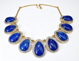 เครื่องประดับหรูหราพลอยสีฟ้าสีขาวเพทาย925เงินสร้อยคอแนวโน้มสำหรับผู้หญิง - Product Image 1