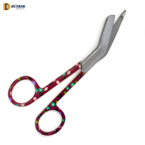 5.5 Inch Stainless Steel Multi Colored Sharp Blade Surgical Plaster Shears <b>Sutur</b> <b>Kit</b> Medic Instrument - Product Image 5