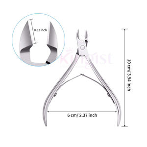Cortador de uñas de acero inoxidable de alta calidad para manicura y pedicura, pinzas para cutículas para dedos para el cuidado de las uñas y el embalaje OEM de cutículas - Product Image 1