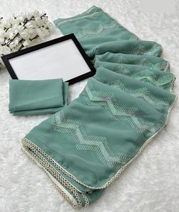 เสื้อสำหรับงานแต่งงานผ้าส่าหรีทำจากผ้าไหมแท้พร้อมลาย zari sequress มีความสวยงาม - Product Image 1