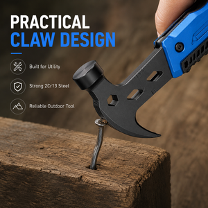 Tactical Multi-Tool <strong>Hammer</strong> with 2Cr13 Steel Blade Aluminum Handle Multi-function Claw <strong>Hammer</strong> for Survival Camping Car Emergency - Product Image 4
