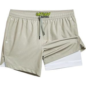 Pantalones cortos de motorista de mujer de cintura alta con logotipo personalizado pantalones cortos de compresión de LICRA de punto para entrenamiento gimnasio yoga correr con bolsillos - Product Image 5