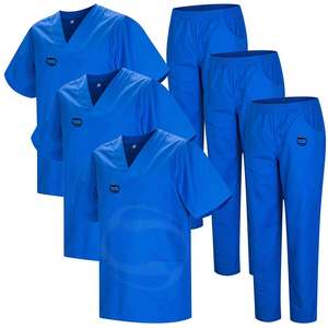 Uniforme de gommage médical en coton doux | Uniforme d'allaitement unisexe à col en V | Vêtements de santé OEM/ODM - Product Image 2