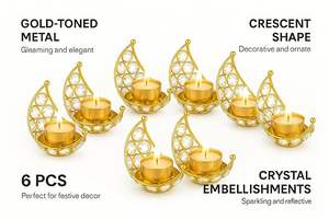 Portavelas de Cristal Moderno y Único en Forma de Luna para Decoración de Mesa en Bodas, Navidad y San Valentín - Product Image 5