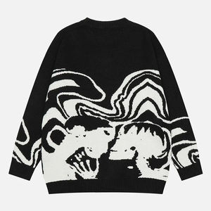 Personnalisable Hommes Pull Ras Du Cou Mohair Pull Doux Confortable Respirant Fashionwear Imprimer Casual Hiver Haut Haut - Product Image 2