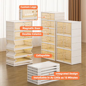 WANUO Multi-Tier Plastic <strong>Shoe</strong> Cabinet Easy to Install Foldable <strong>Shoe</strong> Organizer Plastic <strong>Shoe</strong> <strong>Organiser</strong> with 10-Minute Assembly - Product Image 3