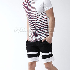 Short noir et blanc dernier Style Streetwear tissu à séchage rapide Durable confortable vêtements de sport personnalisé OEM élégant hommes Shorts - Product Image 4
