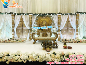 การตกแต่งเวทีงานแต่งงานแบบดั้งเดิมอุปกรณ์ตกแต่งเวทีงานแต่งงานแบบอินเดียชุดงานหมั้นงานแต่งงานตามธีม - Product Image 6