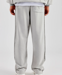 Pantalones de hombre de cintura elástica lavada de Algodón 100% con paneles laterales de pierna ancha holgada hecha a medida - Product Image 3