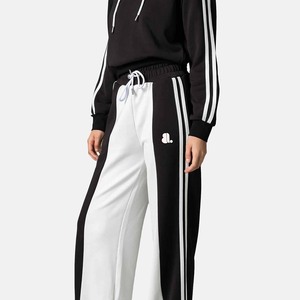 Conjunto de chándal de invierno personalizado para mujer 100% algodón pesado transpirable bloque de Color cuello redondo chándal 2 en 1 Cierre deportivo - Product Image 5