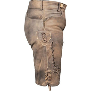 Confortable Short bavarois allemand Lederhosen pour hommes Fournisseur Premium Mens Oktoberfest Bavarian Outfit Shorts en cuir - Product Image 4