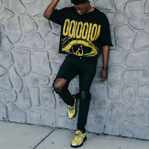 เสื้อยืดโออีเอ็มขายส่งปี 2026 ผ้าฝ้าย 100% ลายกราฟิกทรงโอเวอร์ไซส์สไตล์วินเทจฟอกสี พร้อมโลโก้พิมพ์นูนสำหรับผู้ชาย - Product Image 2