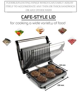 KING INTERNATIONAL 180 Degree Angle Openable Plate; Non Stick <b>Grill</b> Plates Have Deep Ribs for extra Crispy Grilling - Product Image 5