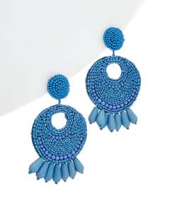 Pendientes vibrantes hechos a mano con cuentas y costuras - Product Image 6