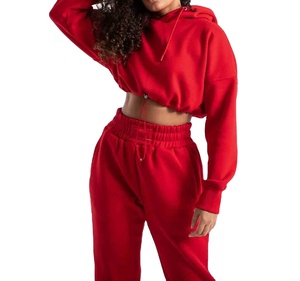 Chándal de invierno 100% chándal de algodón al por mayor conjunto de 2 piezas chándal de mujer sudadera de gran tamaño y conjuntos de pantalones para mujer 2026 - Product Image 5